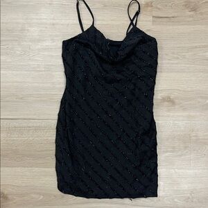Forever 21 Black Mini Dress with Spaghetti Straps
